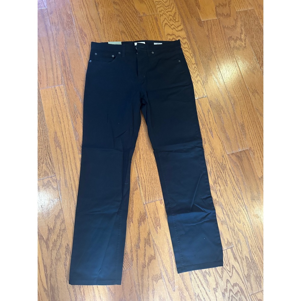 Goodfellow & Co Mens Straight Fit Black Chino Pants 32x32 NWT Stretch Cotton